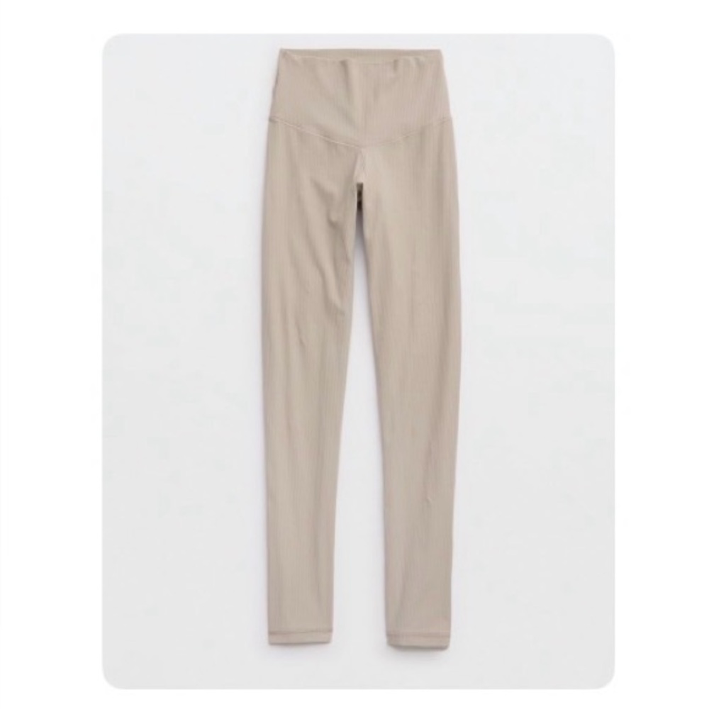 OFFLINE By Aerie Real Me XTRA Ribbed Leggings - size large - stone harbor